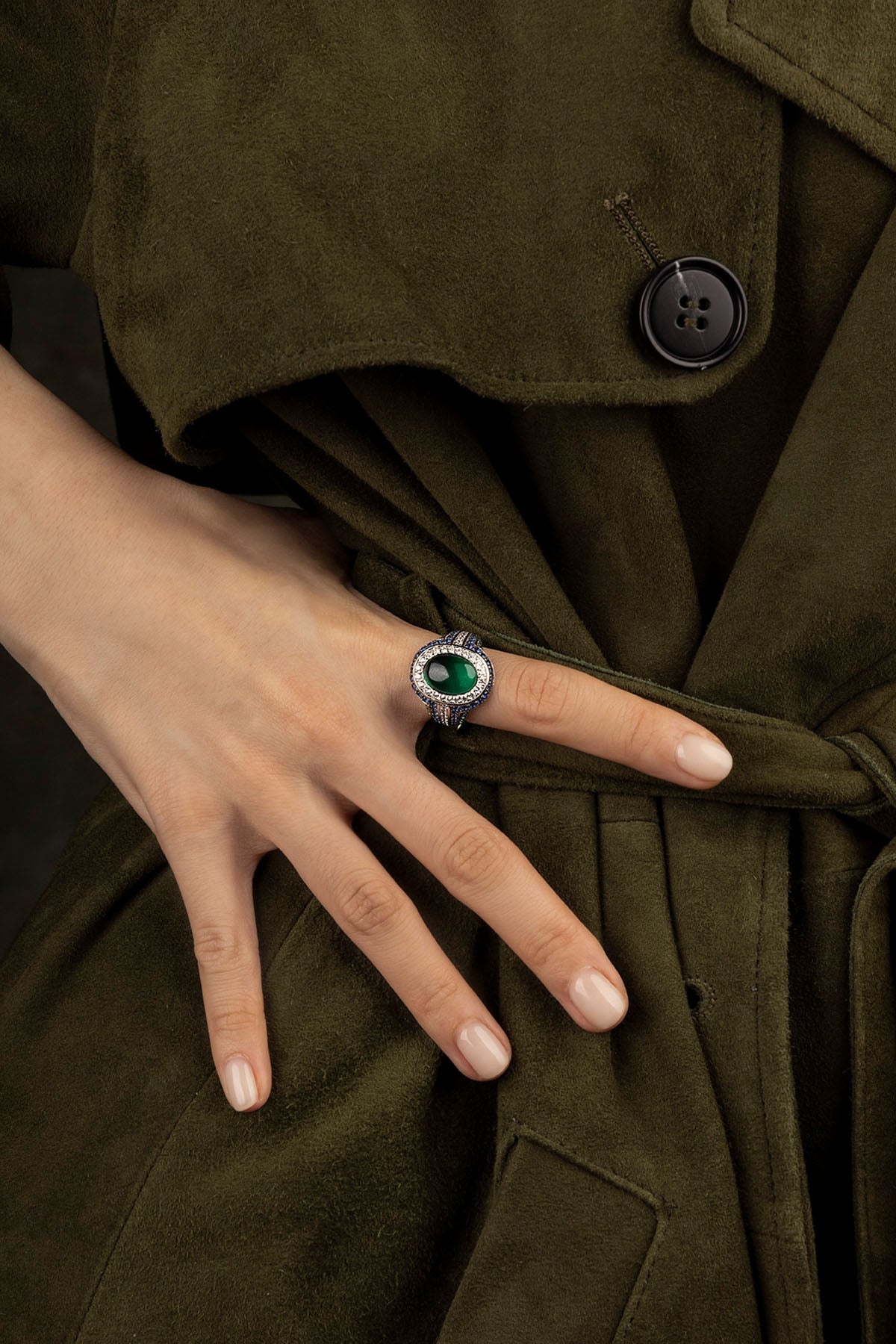 Bold Green and Blue Ring