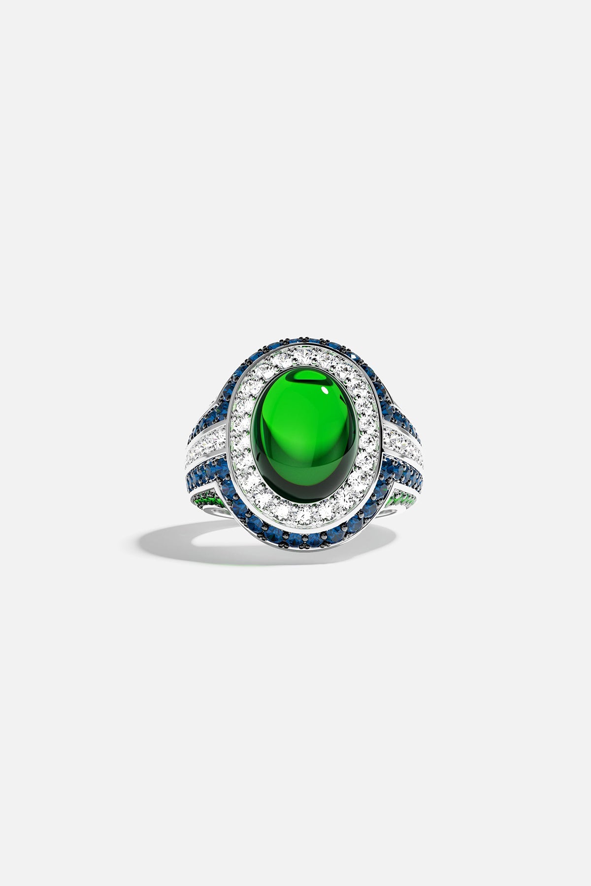 Bold Green and Blue Ring