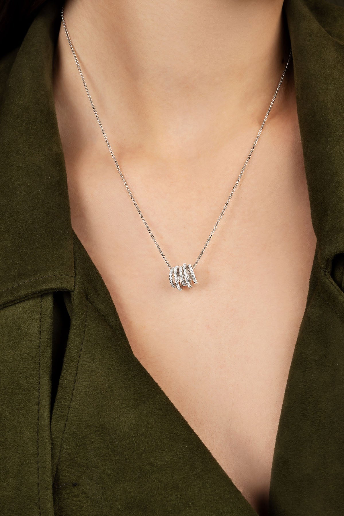 Hoop Silver Adjustable Necklace