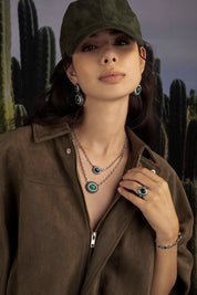 Bold Green and Blue Chain Necklace