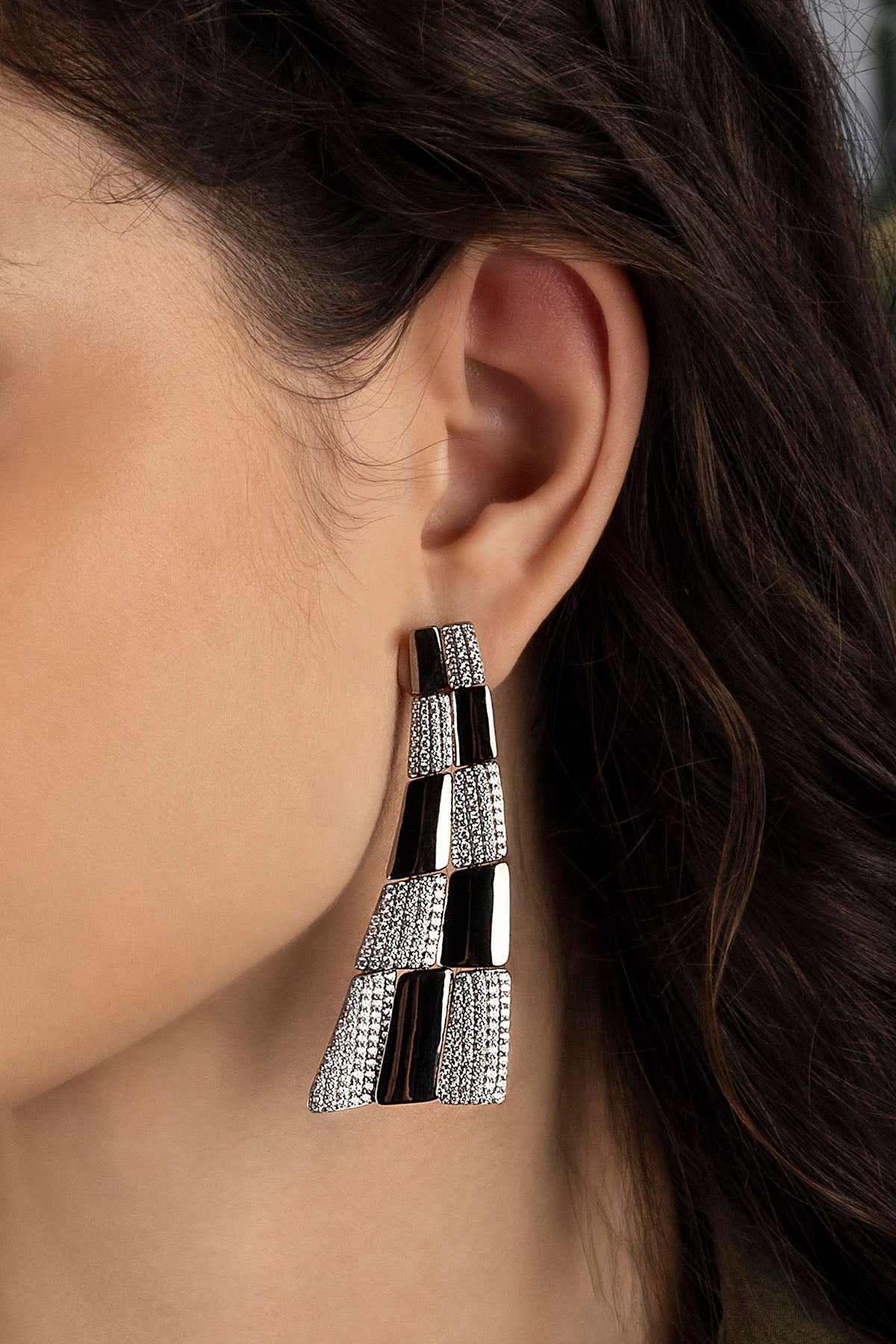 Statement Pavé Drop Earrings