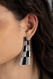 Statement Pavé Drop Earrings