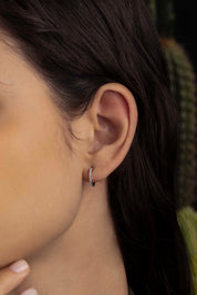 Cross Asymmetric Hoop Earrings