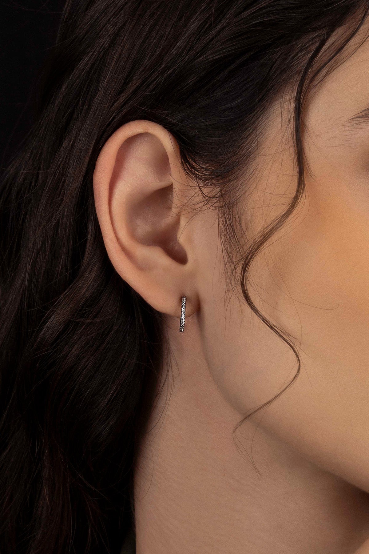 Cross Asymmetric Hoop Earrings