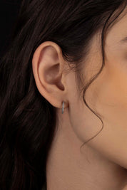 Cross Asymmetric Hoop Earrings