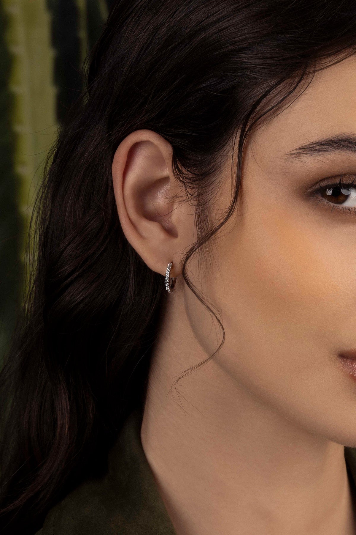 Statement Cross Asymmetric Hoop Earrings